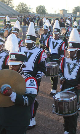 MVSU drumline marching