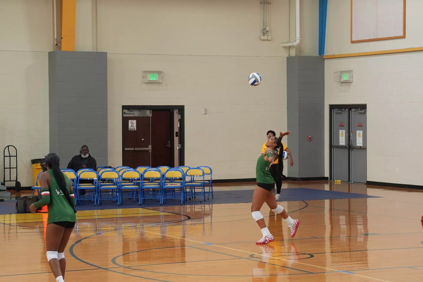 MVSU volleyball player serving