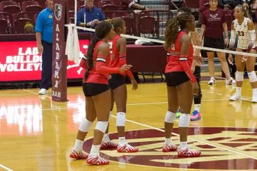 MVSU players at the net