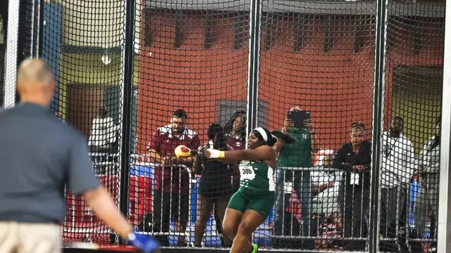 MVSU thrower at the throwing cage