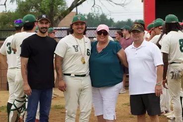 MVSU baseball team with supporters