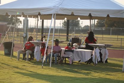 V Club tailgate tent on game day