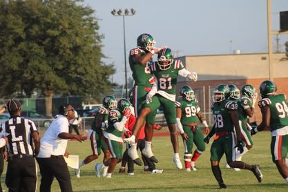 MVSU players celebrating a play